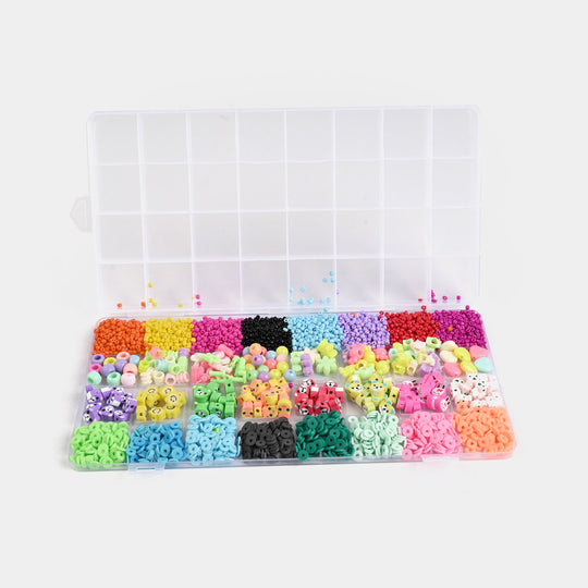 Girls Beads Set For Creative Play With Tweezers