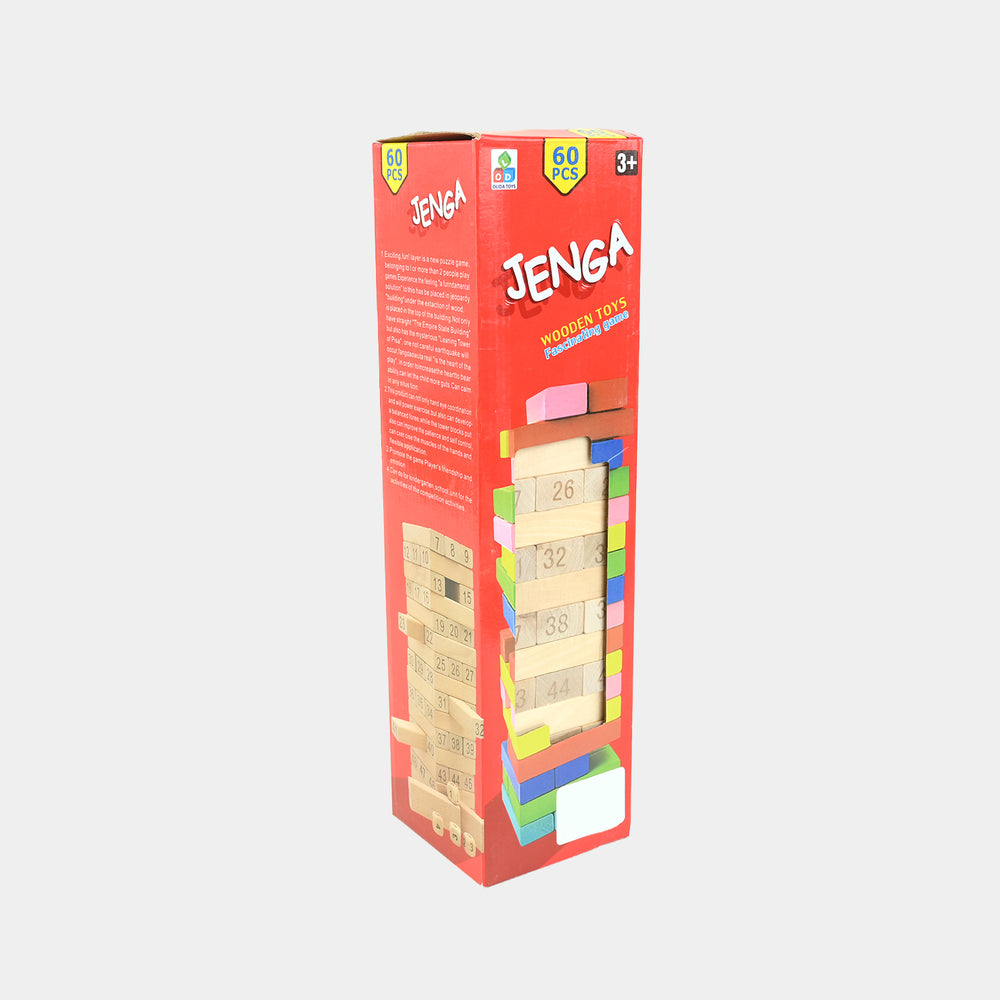 Jenga Game with Wooden Blocks, Stacking Tower Game | 60PCS