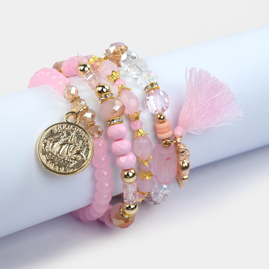 Fancy Crystal Beaded Bracelet for Girls