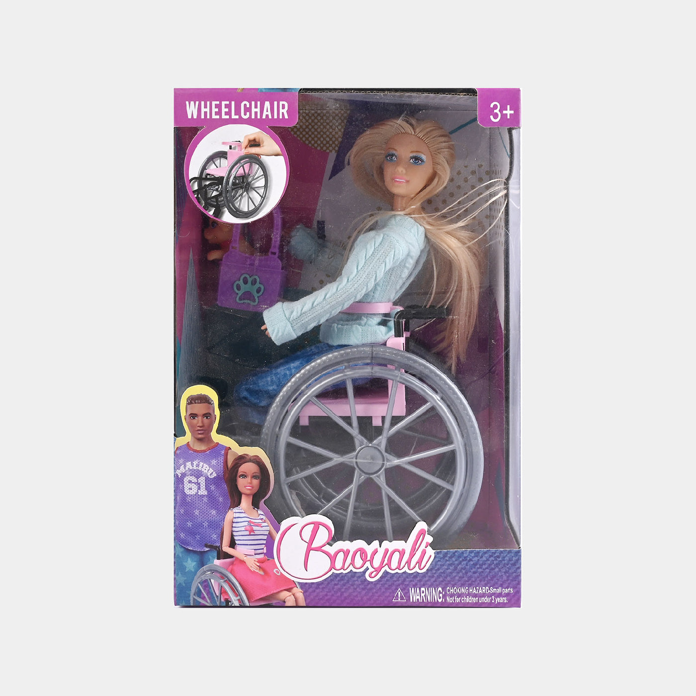 Wheelchair Doll with Blonde Hair