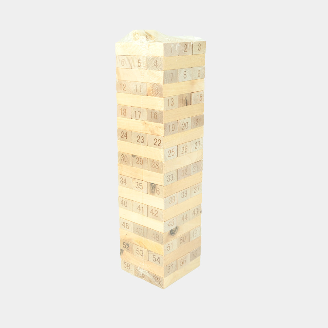 Jenga Game with Wooden Blocks, Stacking Tower Game | 60PCS