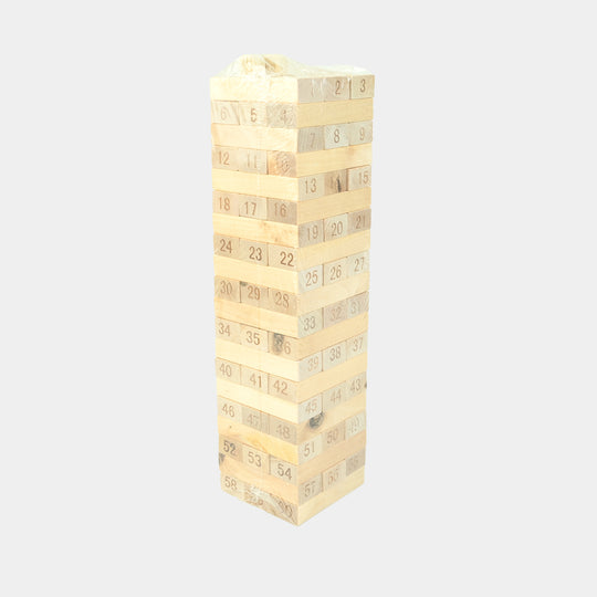 Jenga Game with Wooden Blocks, Stacking Tower Game | 60PCS