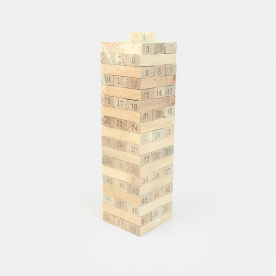Jenga Game with Wooden Blocks, Stacking Tower Game | 54PCS