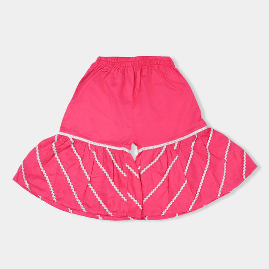 Infant Girls Jacquard 2PCs Suit Gulabi-Magenta