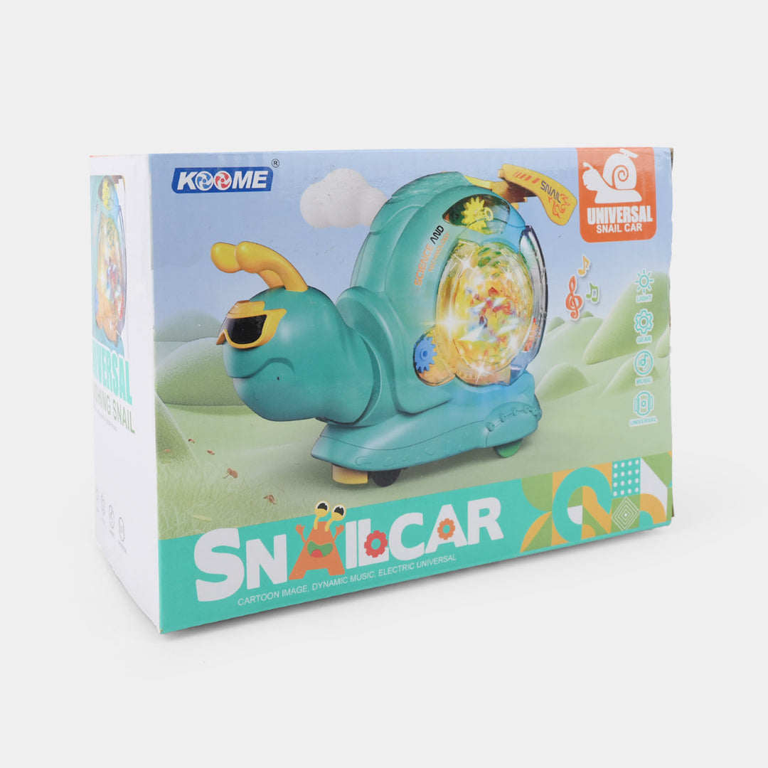 Universal Electric Snail Car with Light & Music for Kids