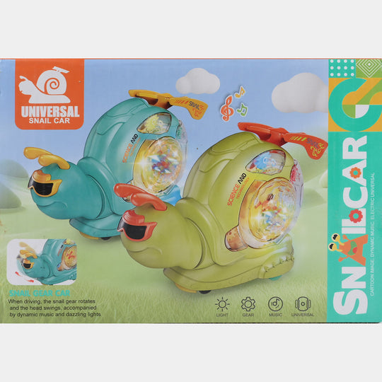 Universal Electric Snail Car with Light & Music for Kids