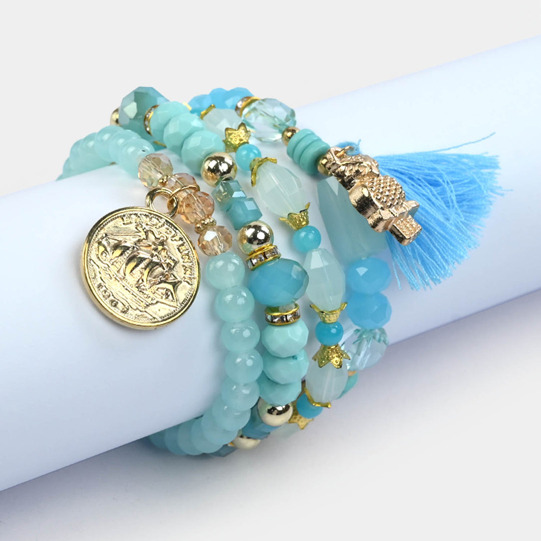 Fancy Crystal Beaded Bracelet for Girls