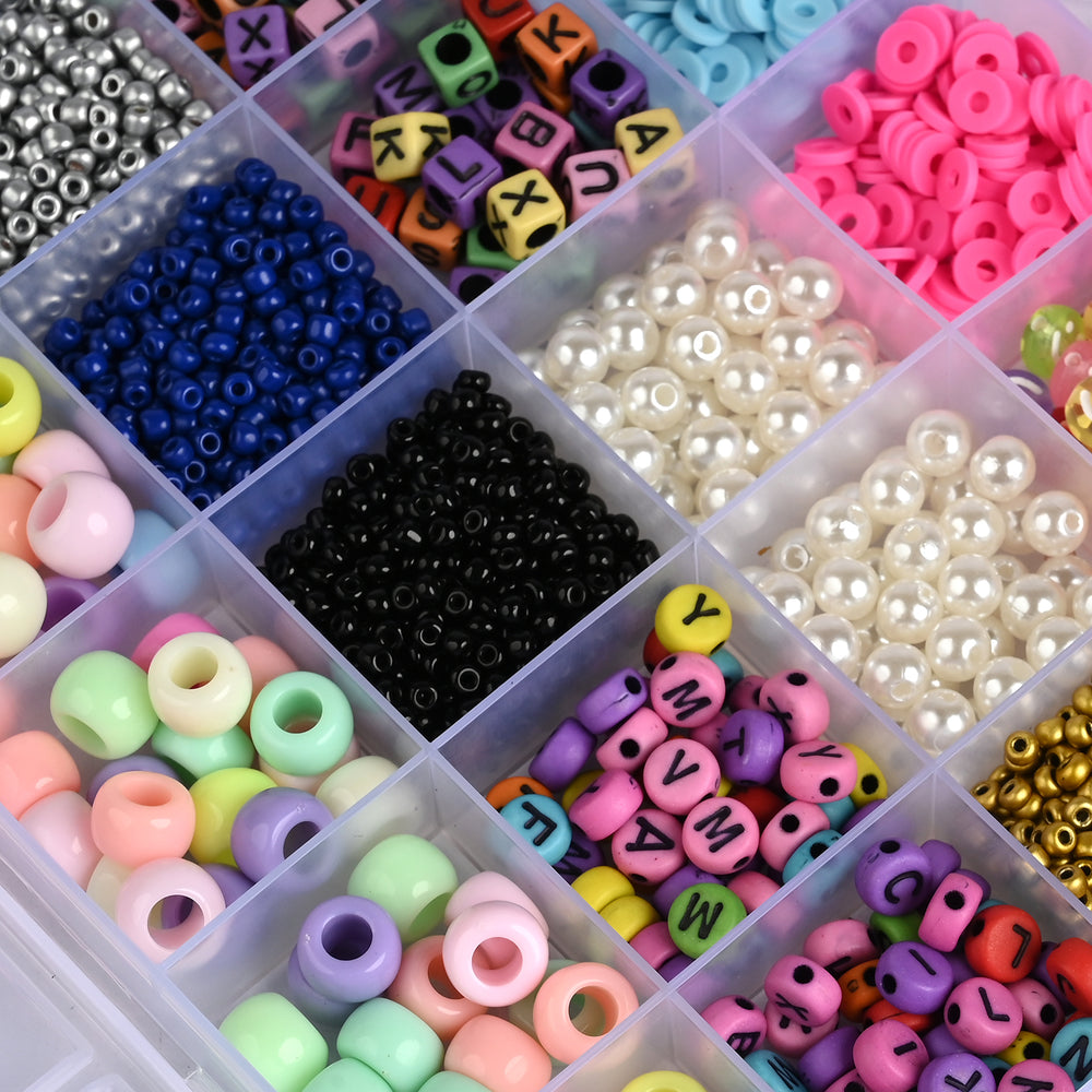 Girls Beads Set For Creative Play With Scissor