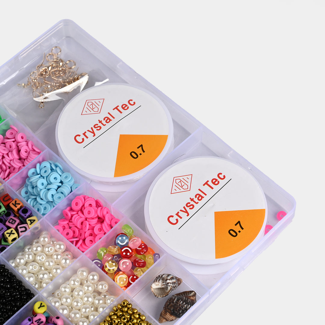 Girls Beads Set For Creative Play With Scissor