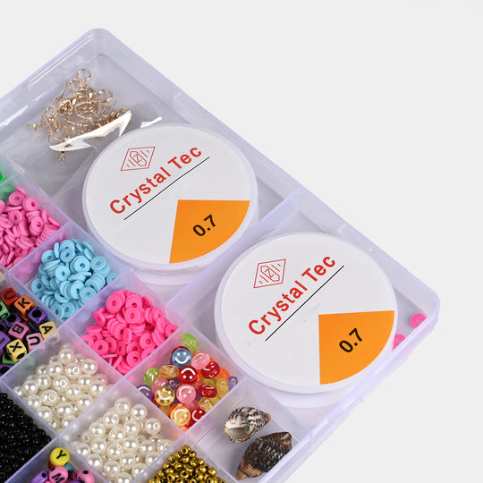 Girls Beads Set For Creative Play With Scissor