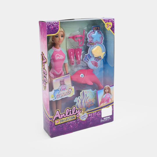 11.5" Lovely Fashion Doll with Accessories Set
