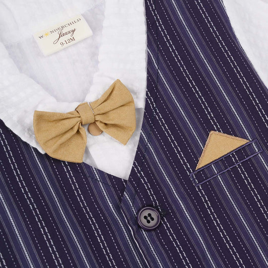 Infant Boys Jersey/Terry Romper 297-016 -BEIGE