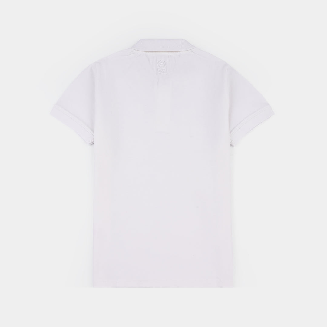 Boys Cotton PK Polo (Basic) – White