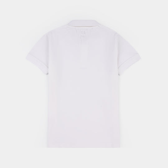 Boys Cotton PK Polo (Basic) – White