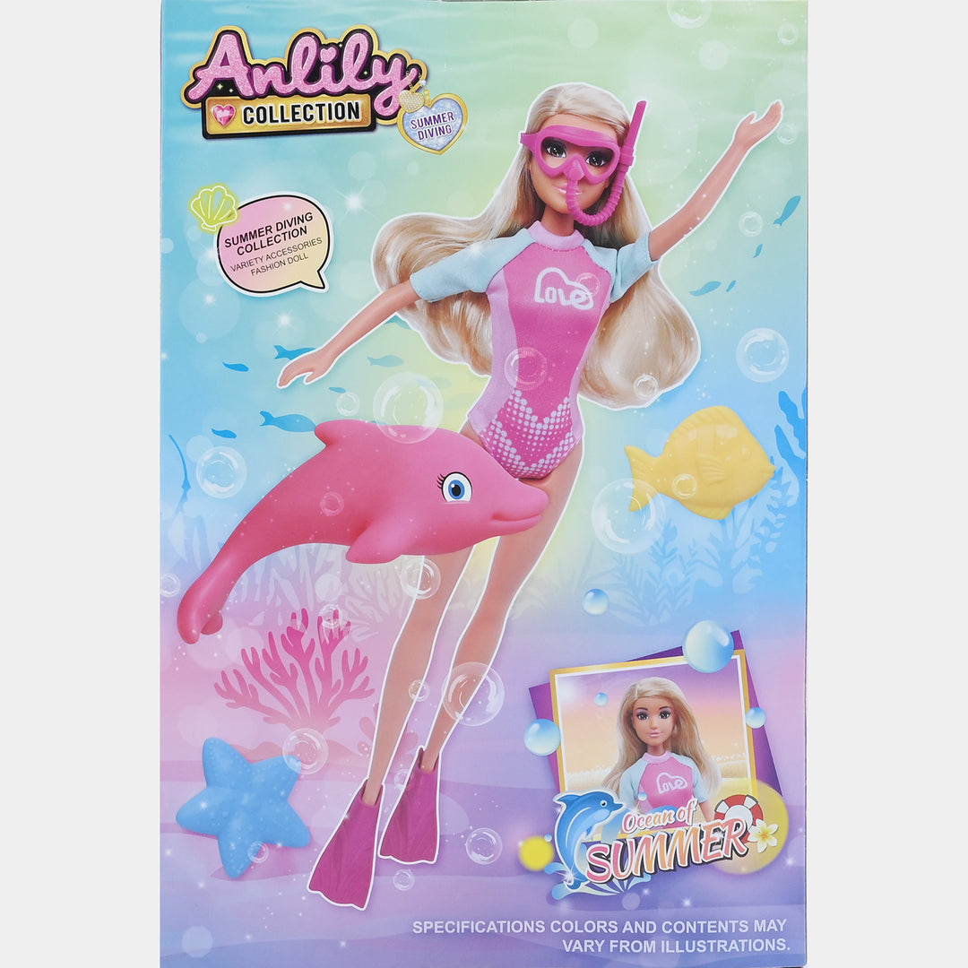 11.5" Lovely Fashion Doll with Accessories Set