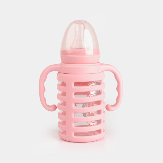 Baby Glass Feeding Bottle | 120ml with Handles