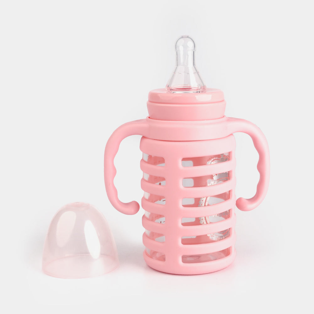 Baby Glass Feeding Bottle | 120ml with Handles