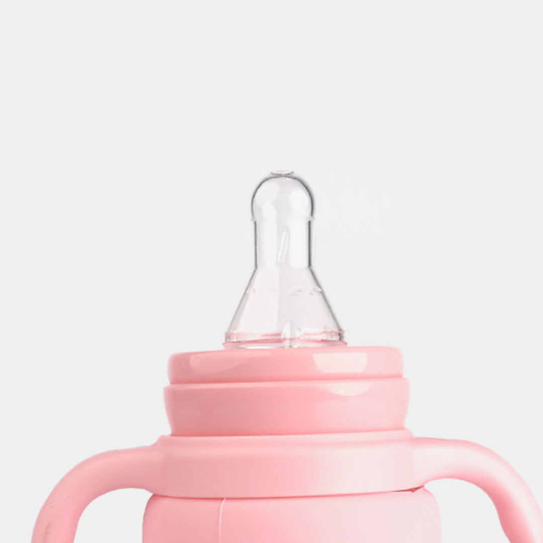 Baby Glass Feeding Bottle | 120ml with Handles