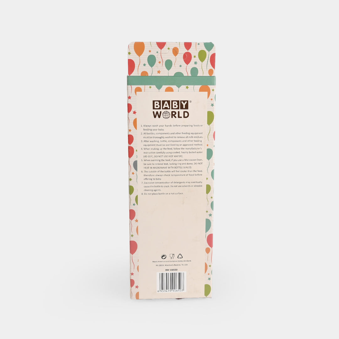 Baby Glass Feeding Bottle | 240ml with Handles