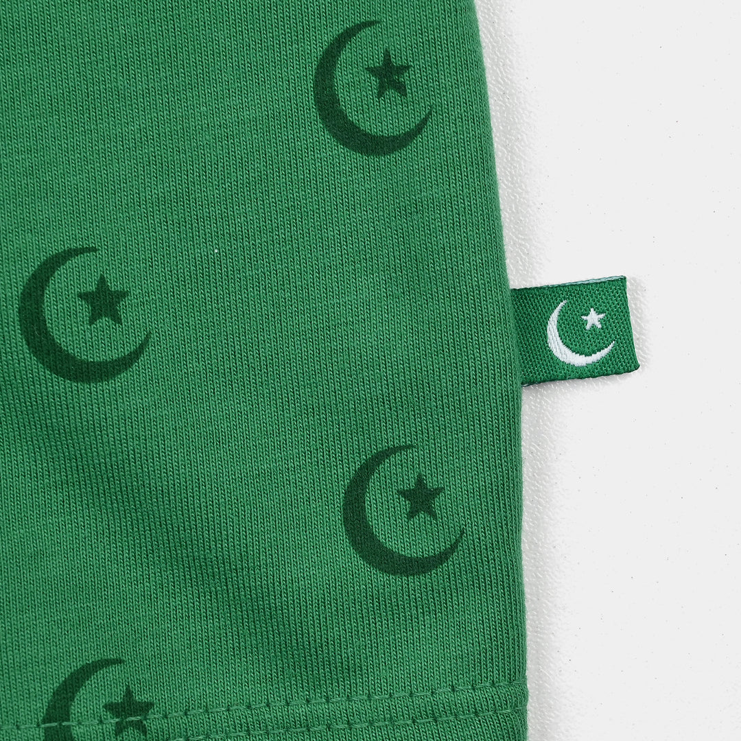 Girls Cotton Jersey T-Shirt H/S Main Hun Pakistan-Green