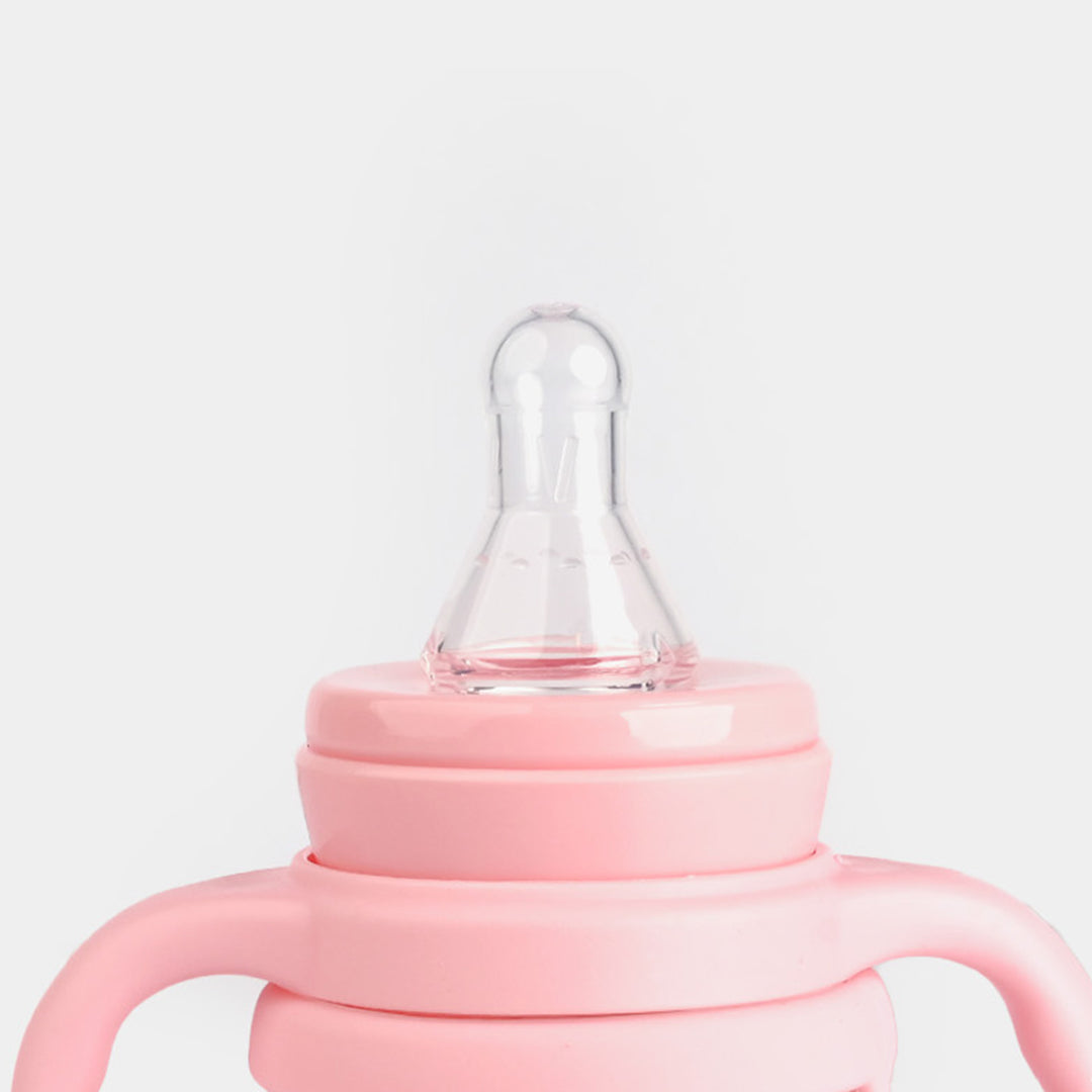 Baby Glass Feeding Bottle | 240ml with Handles