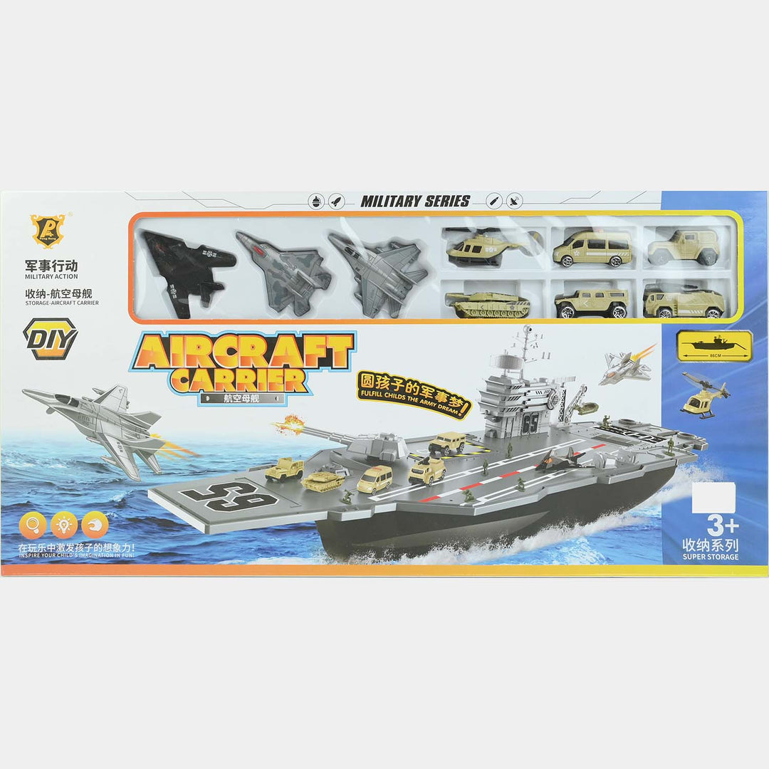 Military Action Aircraft Carrier Storage Playset