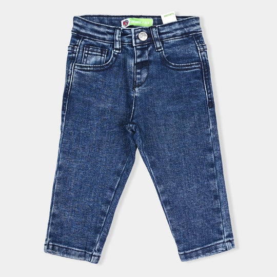 Infant Boys Denim Stretch Pant-Mid Blue