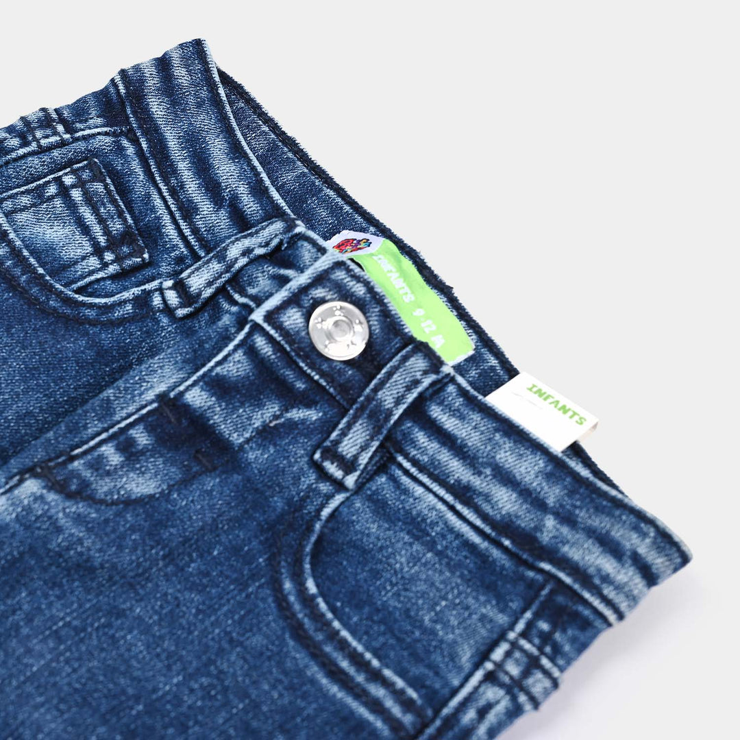 Infant Boys Denim Stretch Pant-Mid Blue