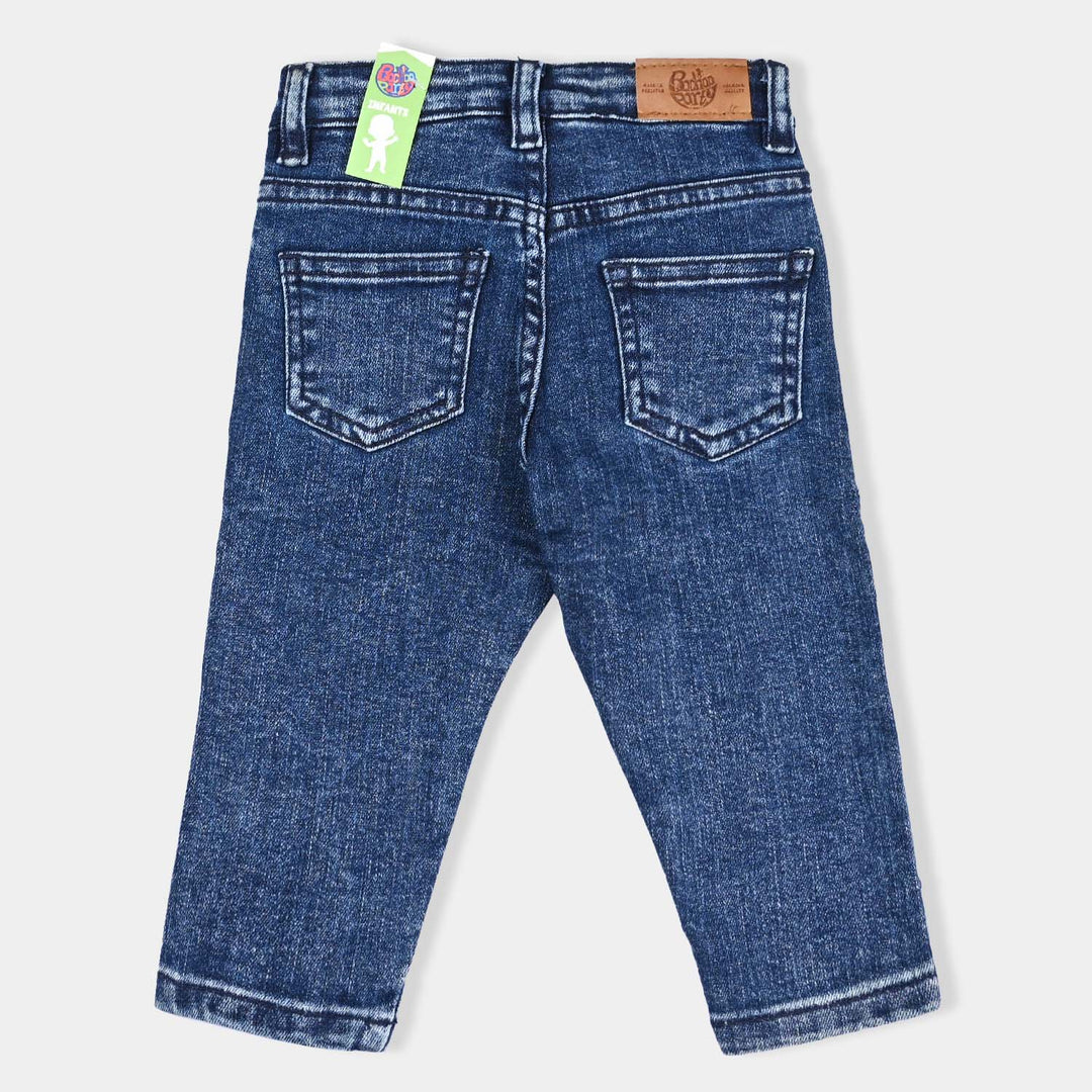 Infant Boys Denim Stretch Pant-Mid Blue