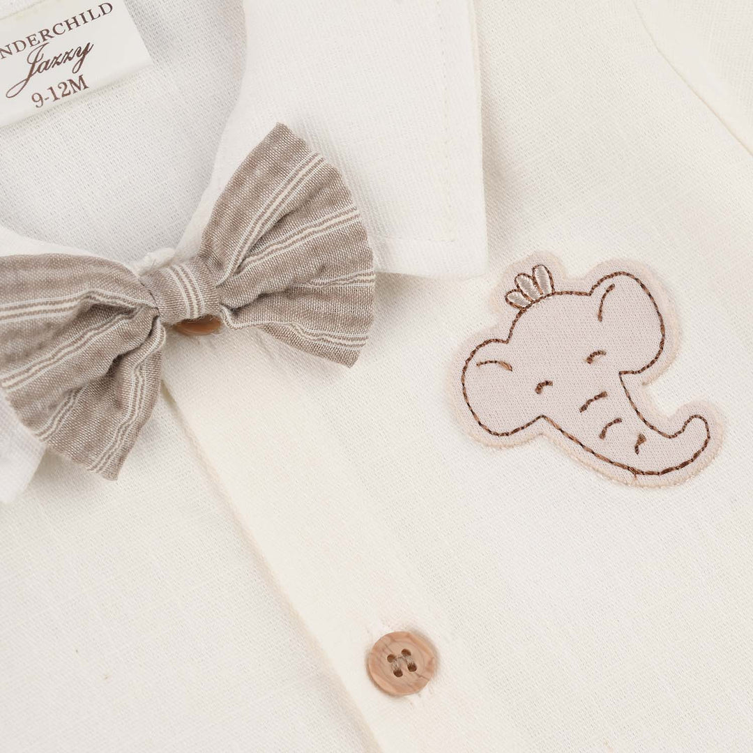 Infant Boys Jersey/Terry Romper 287-001 -BEIGE