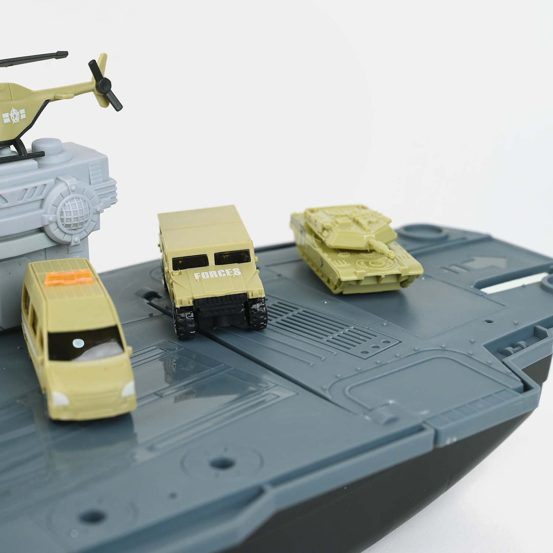 Military Action Aircraft Carrier Storage Playset