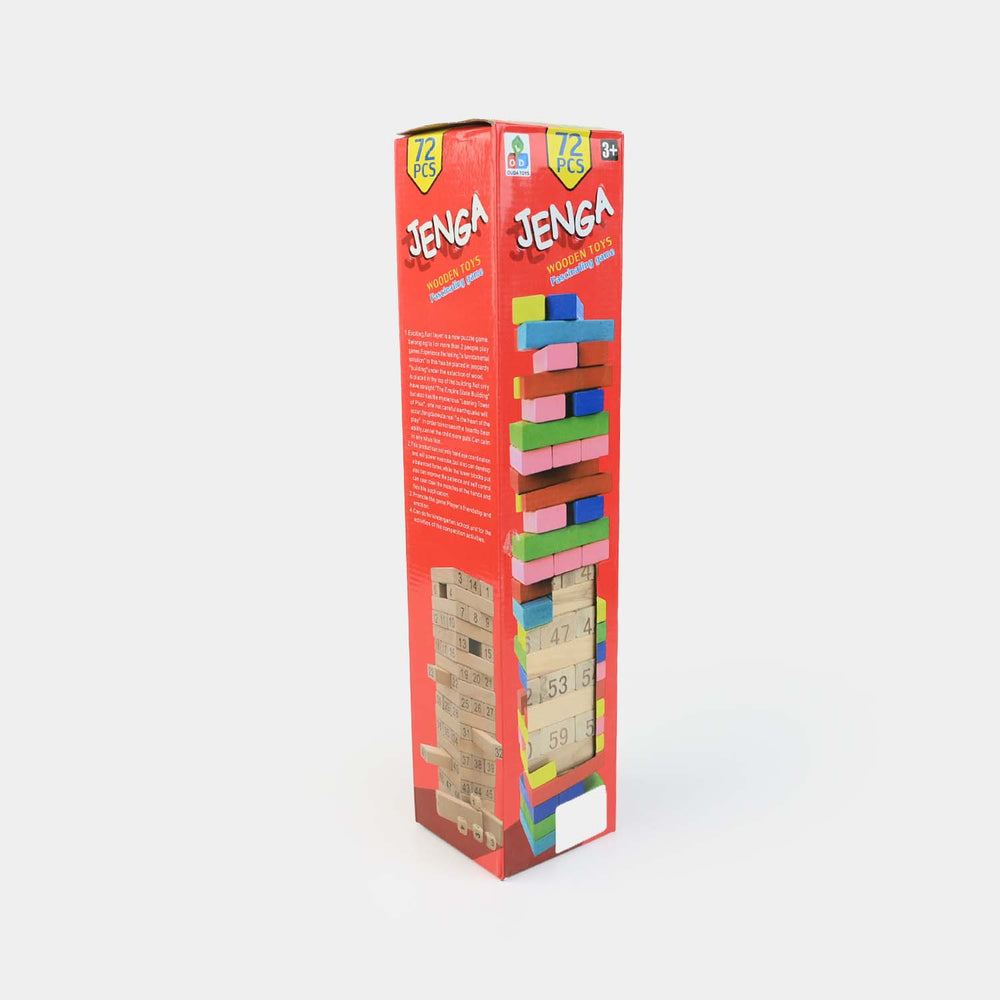 Jenga Game with Wooden Blocks, Stacking Tower Game | 72PCS