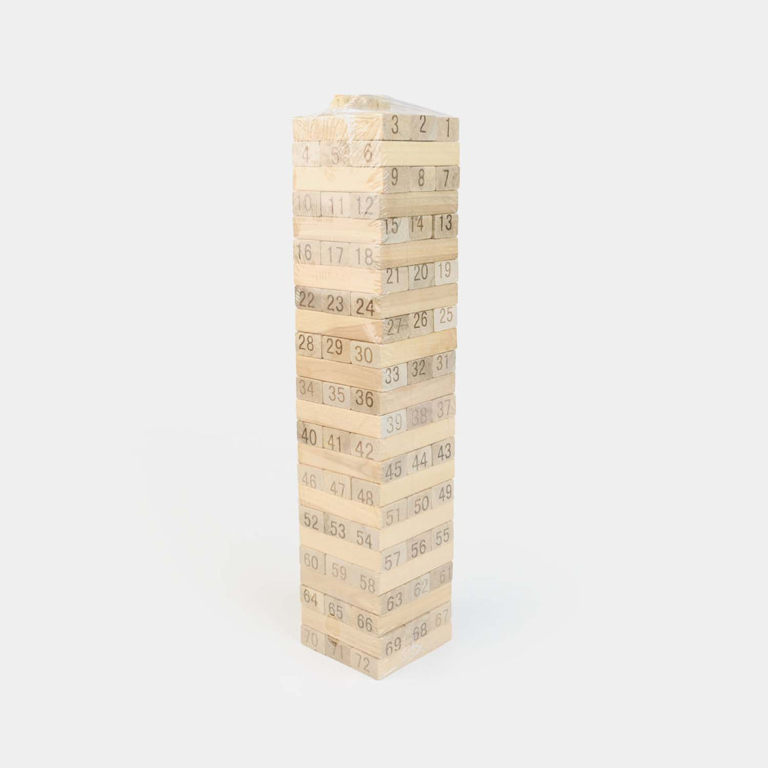 Jenga Game with Wooden Blocks, Stacking Tower Game | 72PCS