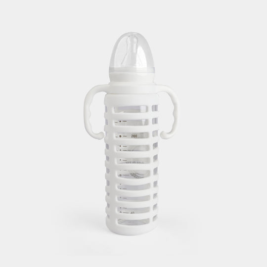 Baby Glass Feeding Bottle | 240ml with Handles