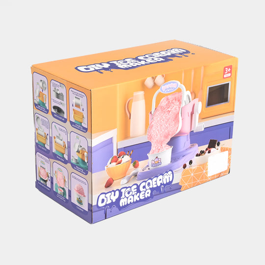 Kids Handmade Making Diy Edible Toy Ice Cream Maker Machine