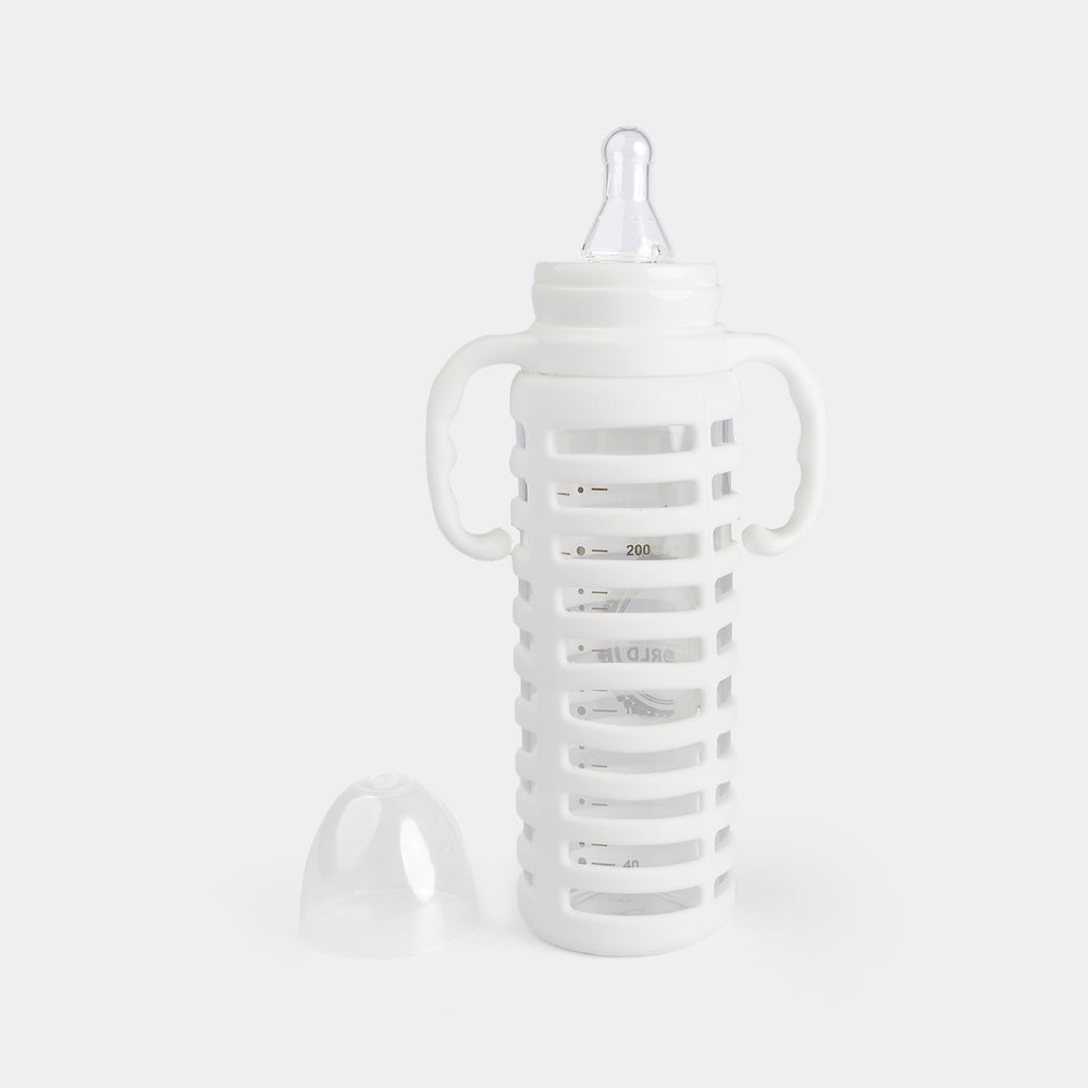 Baby Glass Feeding Bottle | 240ml with Handles