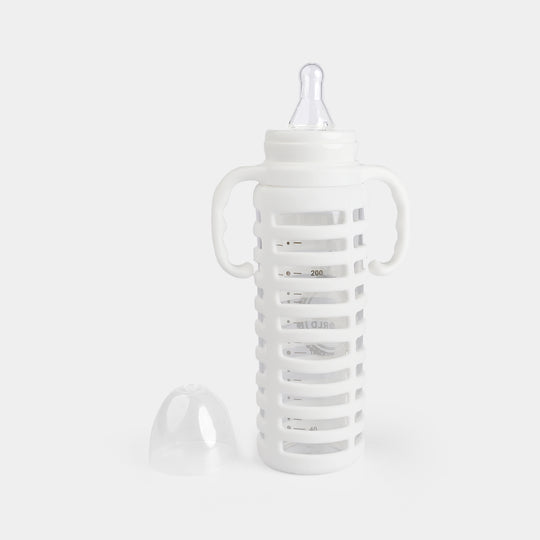 Baby Glass Feeding Bottle | 240ml with Handles