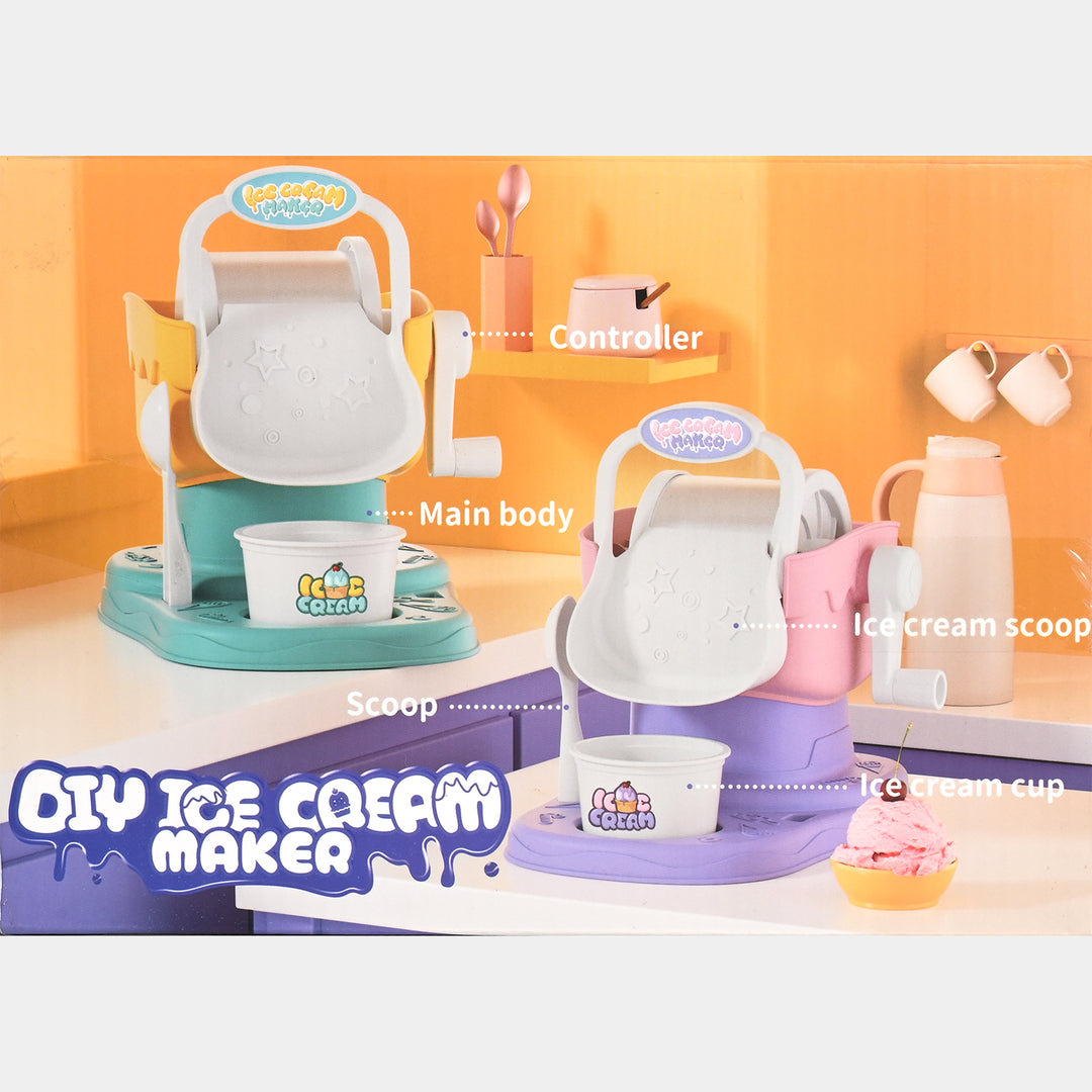 Kids Handmade Making Diy Edible Toy Ice Cream Maker Machine
