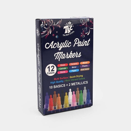 12 Colors Acrylic Paint Markers