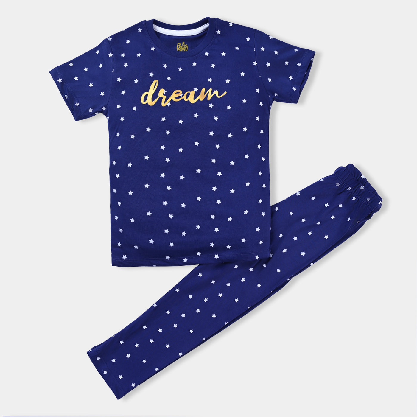 Girls Jersey Knitted Night 2PC Suit Dream | NAVY