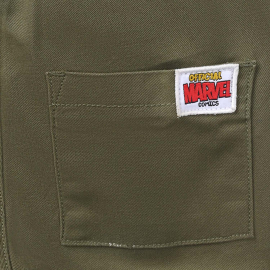 Infant Boys Cotton Twill Pant Comics - Olive