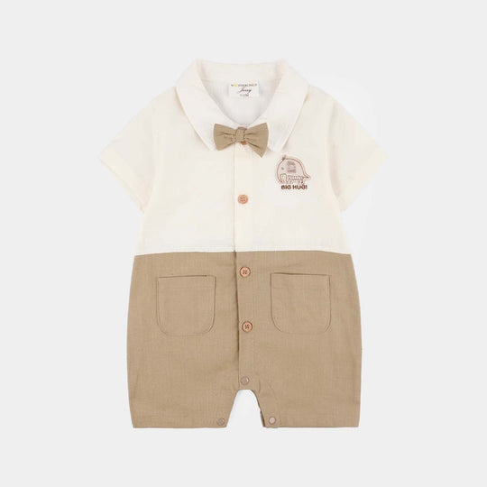 Infant Boys Jersey/Terry Romper 287-002 -WHITE