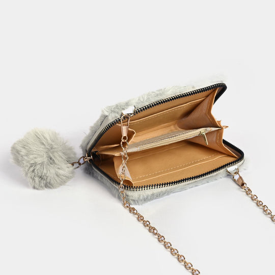 Girls Fur Fashion Hand Bag/Wallet