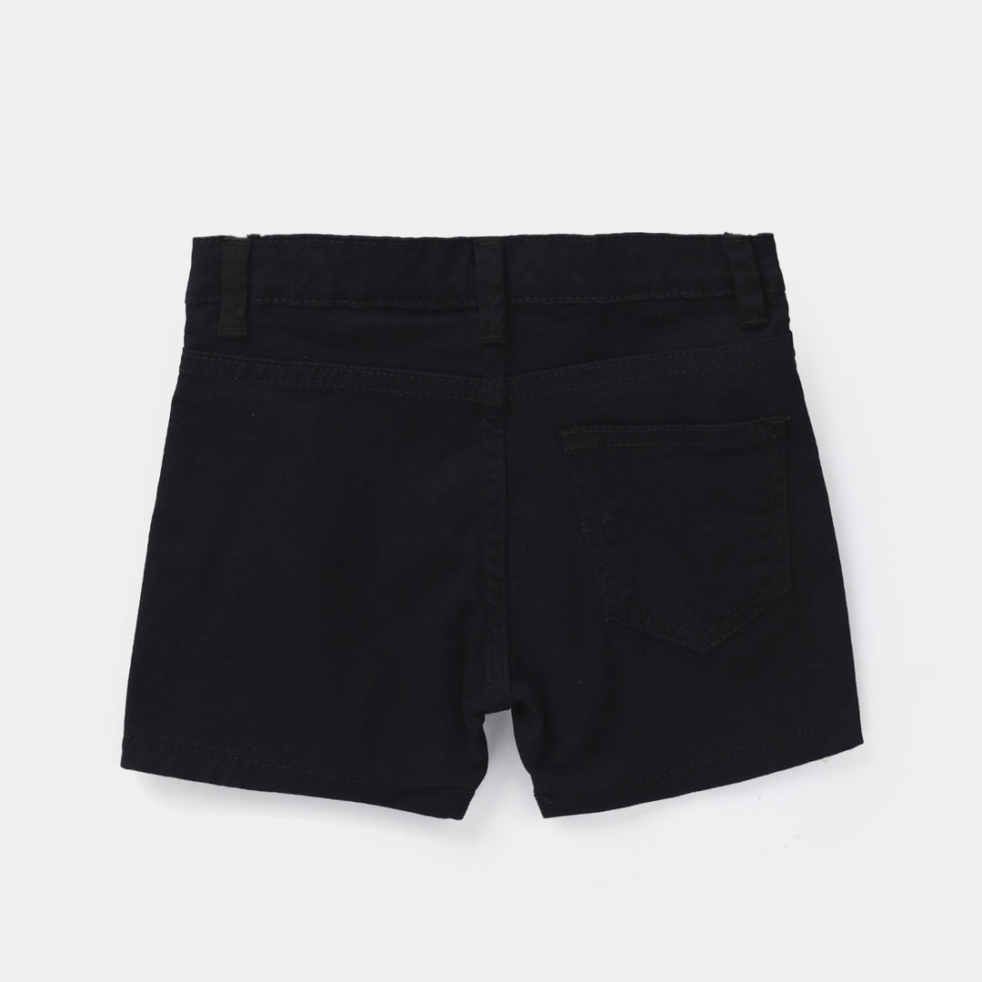 Infant Boys Cotton Twill Shorts - Black