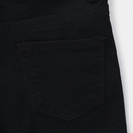 Infant Boys Cotton Twill Shorts - Black
