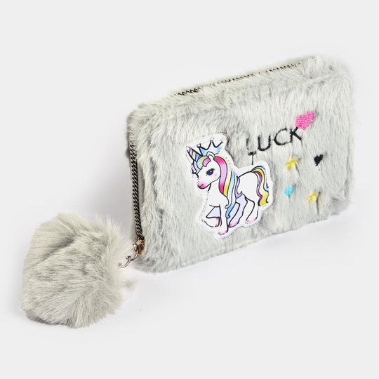 Girls Fur Fashion Hand Bag/Wallet