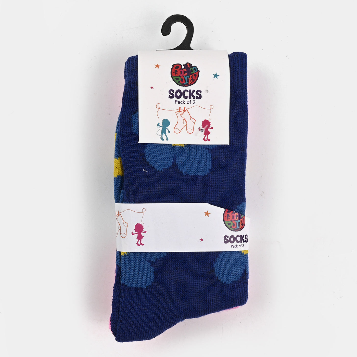 Girls Socks Pack of 2 Flowers Design