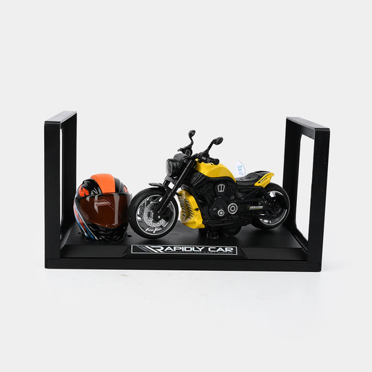 Alloy Motorcycle Metal Pullback Bike & Garage Toy for Kids