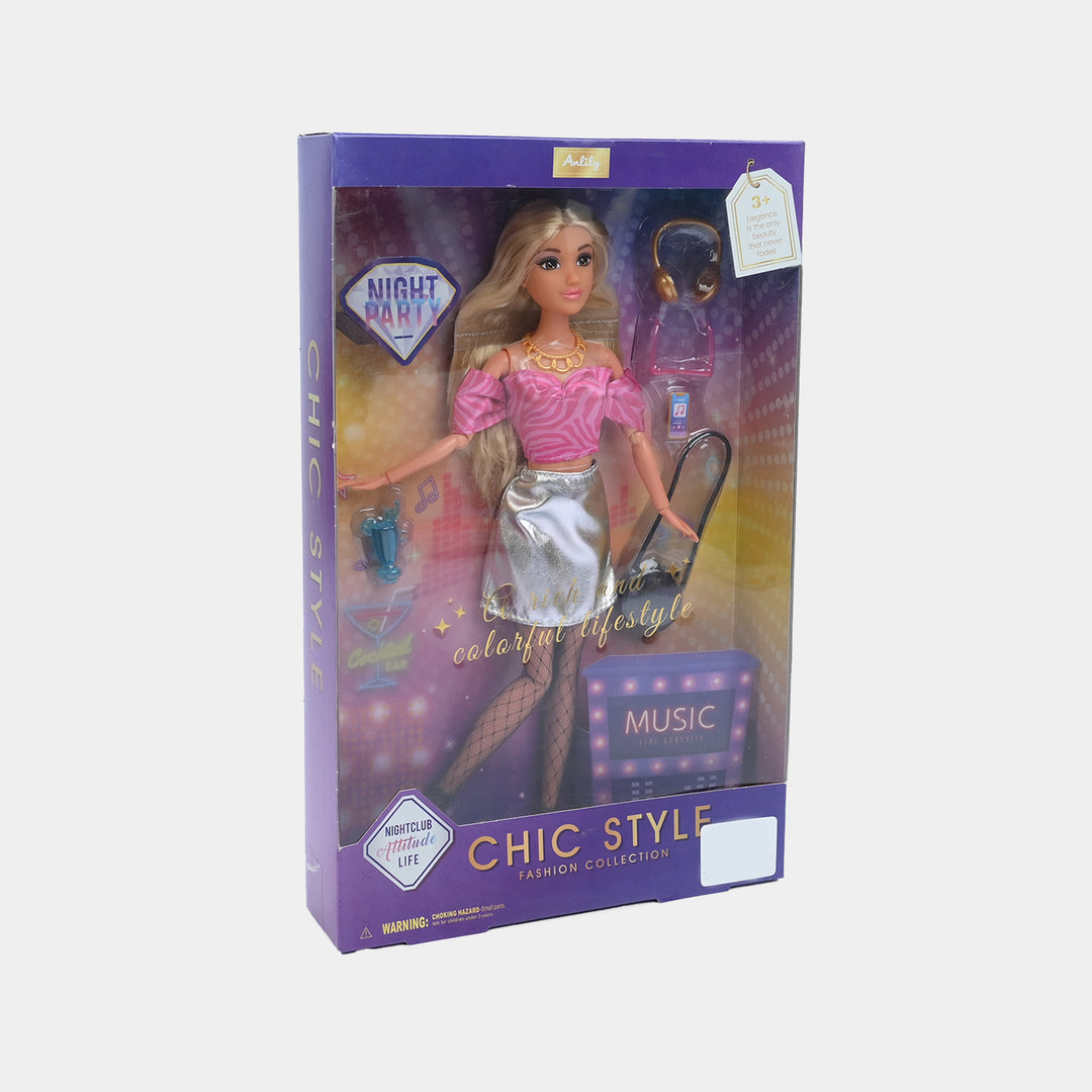 11.5" Lovely Fashion Doll with Accessories Set