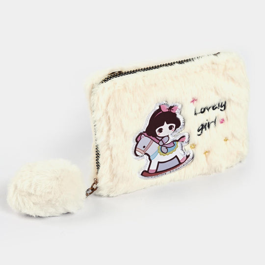 Girls Fur Fashion Hand Bag/Wallet